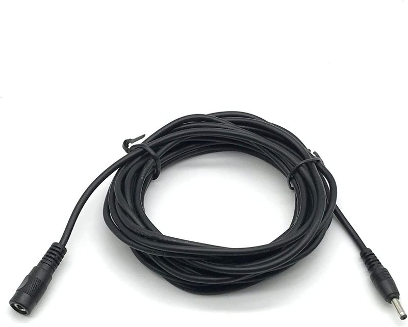 Xenocam Power Extension Cable 16.5ft 1.35mm x 3.5mm Compatible with 5V DC Adapter Cord for CCTV Security Camera IP Camera Standalone DVR (3.5mm DC Plug 16.5ft Black) - Image 2